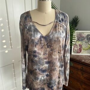 Tie-Dye Long Sleeve Women's Top